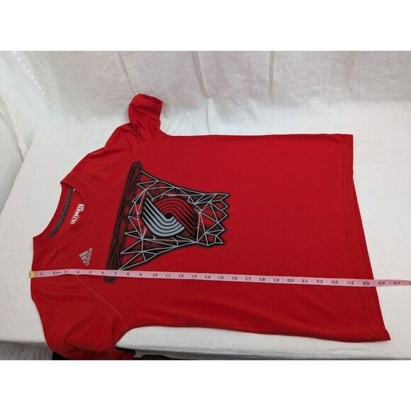 Adidas unisex small Portland Trail Blazers red t-shirt, basketball, C2 - Picture 6 of 6